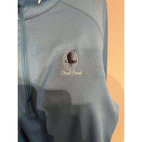 Kjus Mens 52 Large 1/2 Zip Pullover Performance Stretch Light Blue Golf - Picture 4 of 9